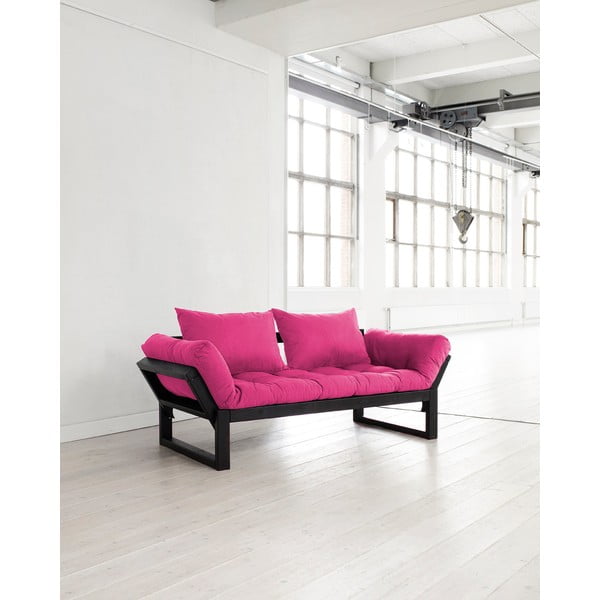 Sofa "Karup Edge" juoda/rožinė