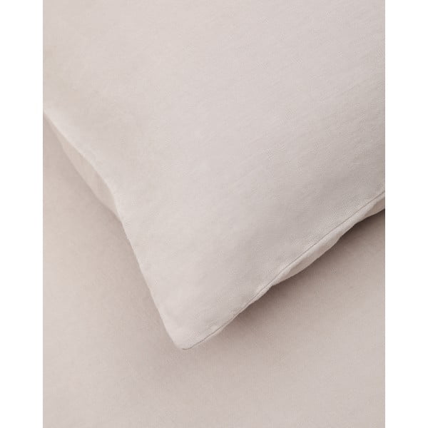 Pilkai smėlinės spalvos iš lino mišinio dvigulė/itin ilga patalynė 240x220 cm Simmel – Kave Home-image-4