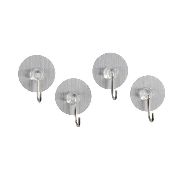 4 savaime užsifiksuojančių kabliukų rinkinys Wenko Static-Loc Nickel-image-1