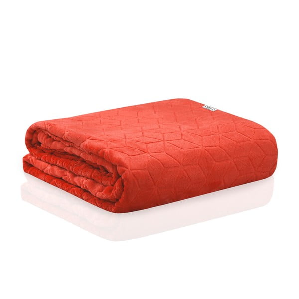 Raudona mikropluošto antklodė "DecoKing Nessa", 150 x 70 cm