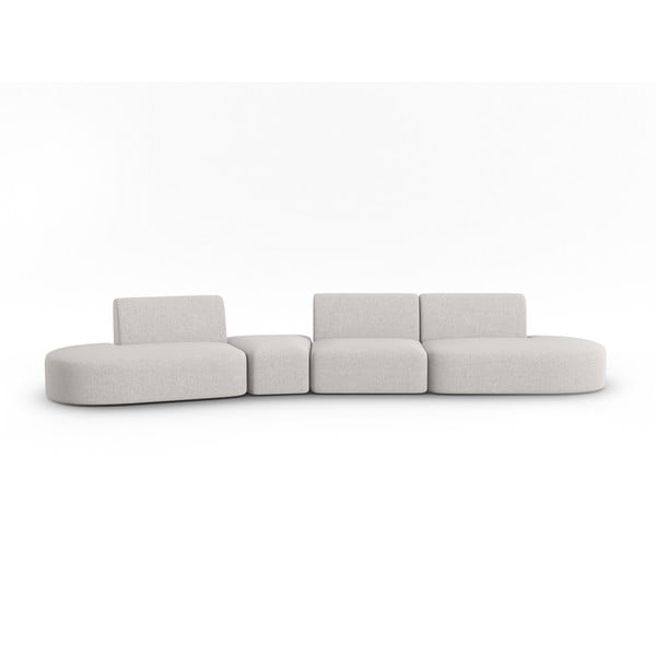 Sofa šviesiai pilkos spalvos 412 cm Shane – Micadoni Home