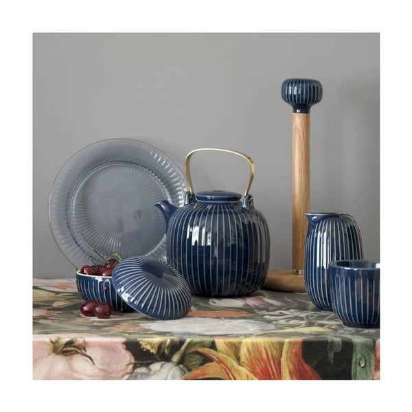 Tamsiai mėlynas porcelianinis puodelis Kähler Design Hammershoi, 200 ml-image-3