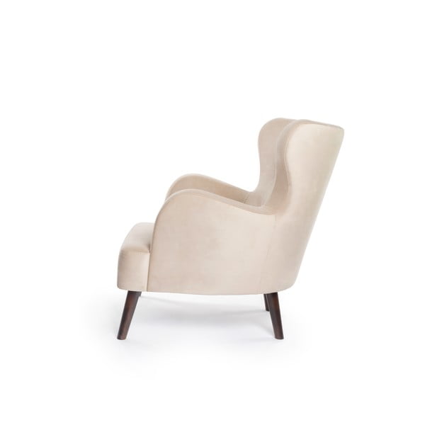Iš velveto krėslas smėlio spalvos su atlošu Noemye – Bonami Selection-image-3