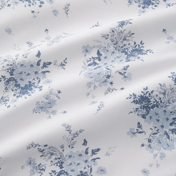 Baltos spalvos/mėlynos spalvos dvigulė patalynė 200x200 cm Lucie Floral Frill – Catherine Lansfield-image-4