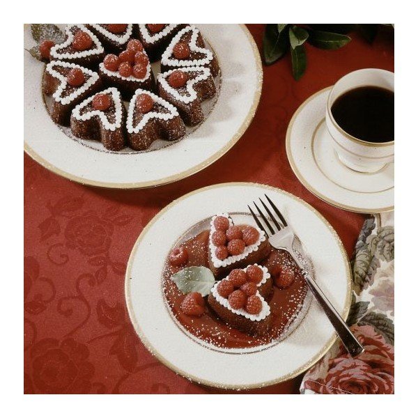Vario spalvos forma 6 širdies formos pyragaičiams Nordic Ware Valentine, 500 ml-image-1