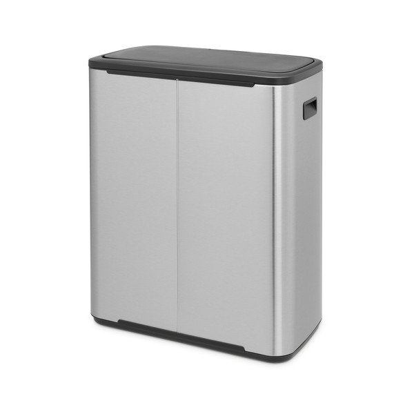Iš plieno šiukšliadėžė matinės sidabrinės spalvos rūšiavimui/galima atidaryti palietus 60 l Bo Touch Bin – Brabantia-image-2