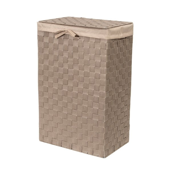 Rudas skalbinių krepšys su dangčiu Compactor Laundry Basket Linen, aukštis 60 cm-image-1
