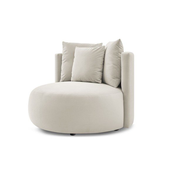 Smėlio spalvos krėslas iš velveto Cesar – Bobochic Paris