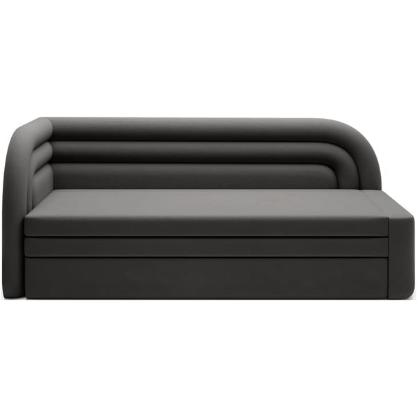 Taupe spalvos iš velveto sulankstoma/su sandėliavimo vieta sofa su kairiuoju kampu 223 cm Fabillo – ELTAP