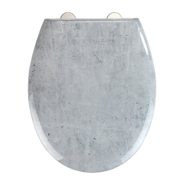 Tualeto sėdynė su lengvu uždarymu Wenko Easy Concrete, 44,5 x 37 cm