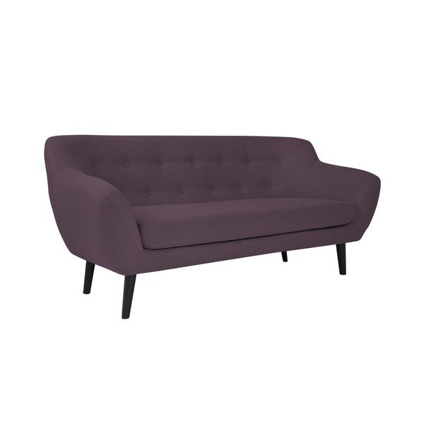 Violetinė dviejų vietų sofa su rudomis kojomis Mazzini Sofas Piemont-image-3