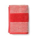 Iš frote audinio iš organiškos medvilnės rankšluostis raudonos spalvos 50x100 cm Check – JUNA