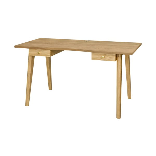 Rašomasis stalas iš ąžuolo 70x140 cm Nice – Woodman-image-2