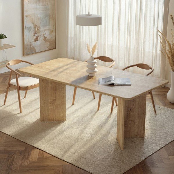 Valgomojo stalas iš ąžuolo 90x180 cm Linza – Kalune Design-image-2