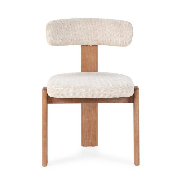 Kreminės spalvos iš audinio valgomojo kėdės 2 vnt. Nadia – MOME