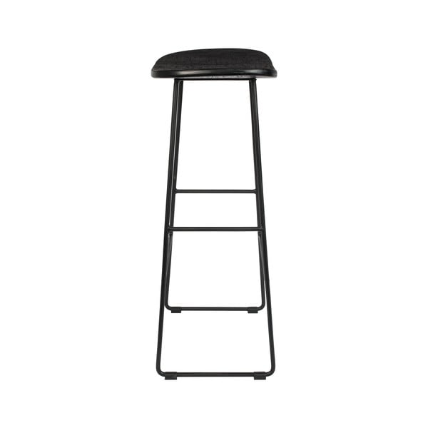 Juodos spalvos iš tikmedžio masyvo baro taburetė (sėdynės aukštis 76 cm) Tangle – White Label-image-3