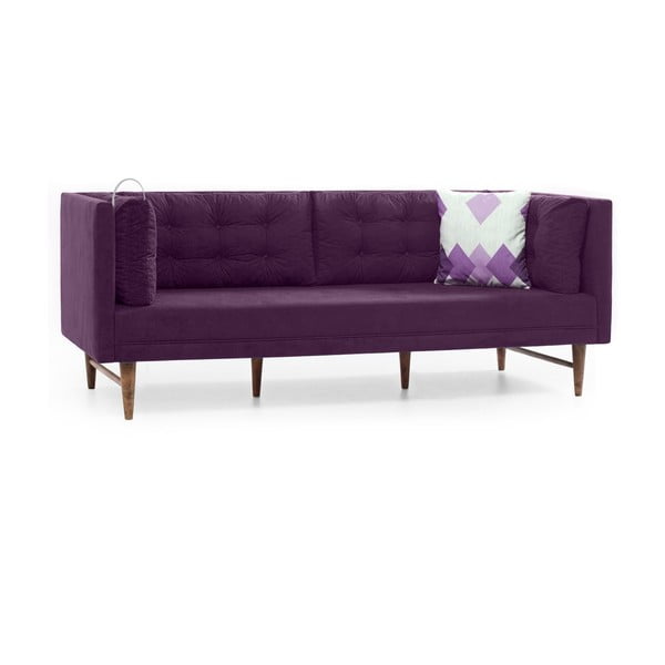 Violetinė trijų vietų sofa "Balcab Home Eva