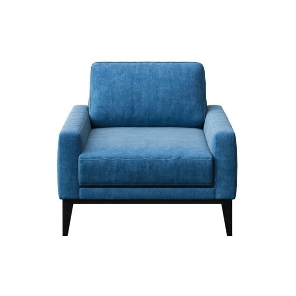 Mėlynas fotelis su medinėmis kojomis MESONICA Musso Regular