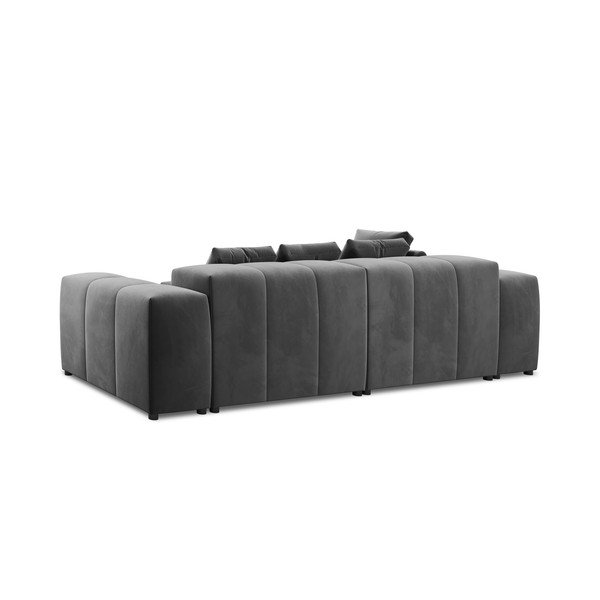 Pilka aksominė kampinė sofa (kintama) Rome Velvet - Cosmopolitan Design-image-4