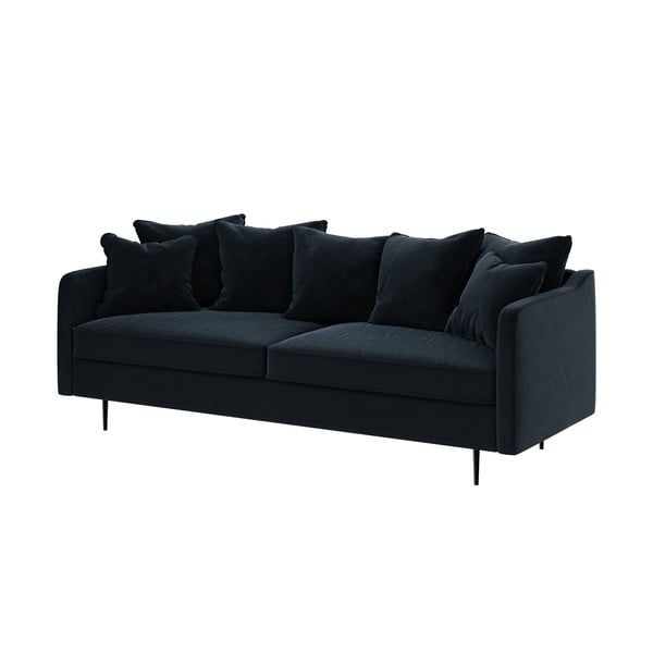 Tamsiai mėlyna aksominė sofa Ghado Esme, 214 cm-image-2