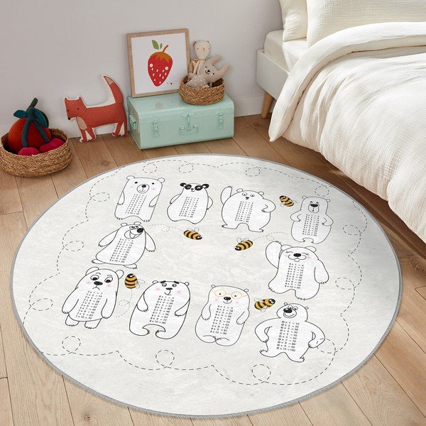 Vaikiškas kilimas kreminės spalvos ø 80 cm Comfort – Mila Home-image-2
