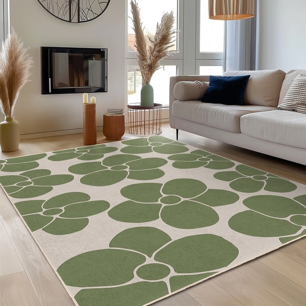 Skalbiamas žalios spalvos kilimas 80x200 cm Green Meadow – Mila Home-image-3