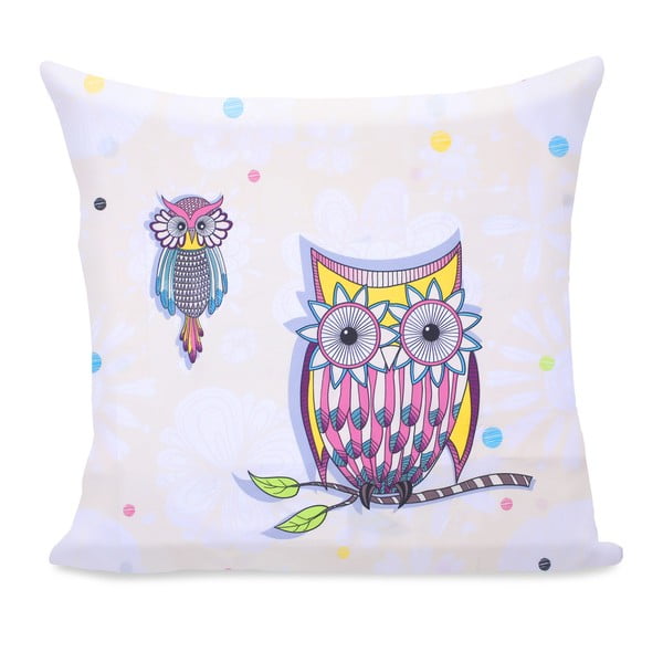 "DecoKing Owls Summerstory" užvalkalas ant pagalvės iš mikropluošto, 80 x 80 cm