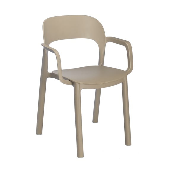 4 smėlio rudos spalvos kėdžių su porankiais rinkinys "Resol Ona