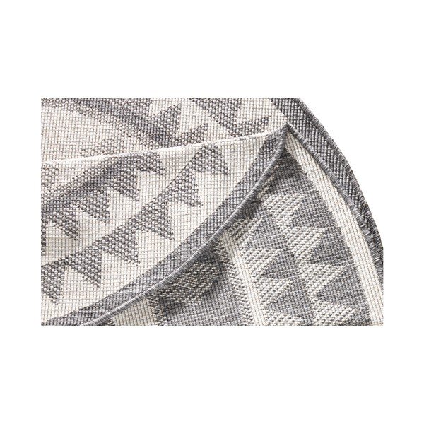 Pilkos ir kreminės spalvos lauko kilimas NORTHRUGS Jamaica, ⌀ 140 cm-image-3