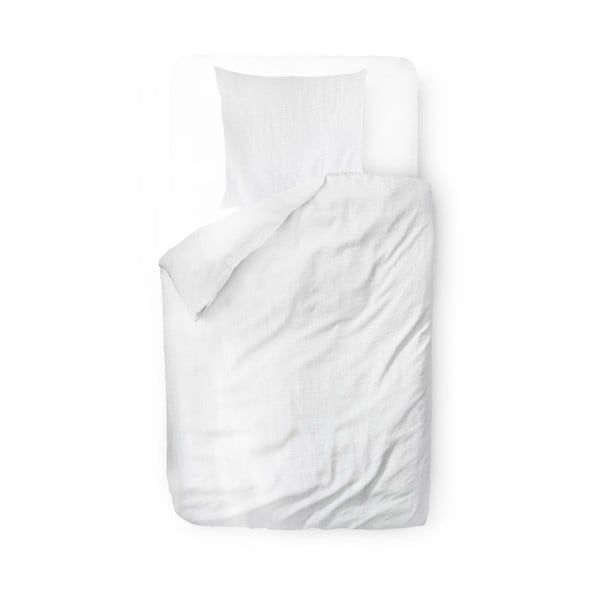 Iš muslino viengulė patalynė baltos spalvos 140x200 cm Plain Muslin – Butter Kings-image-2