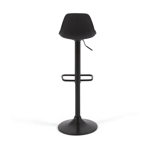 Matinės juodos spalvos iš dirbtinės odos baro taburetė reguliuojamo aukščio (sėdynės aukštis 60 cm) Orlando-T – Kave Home-image-4