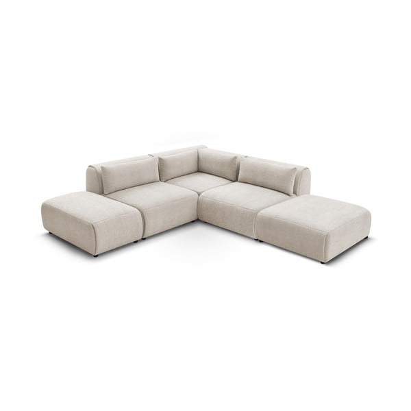 Smėlio spalvos kampinė sofa (kintama) Jeanne - Bobochic Paris