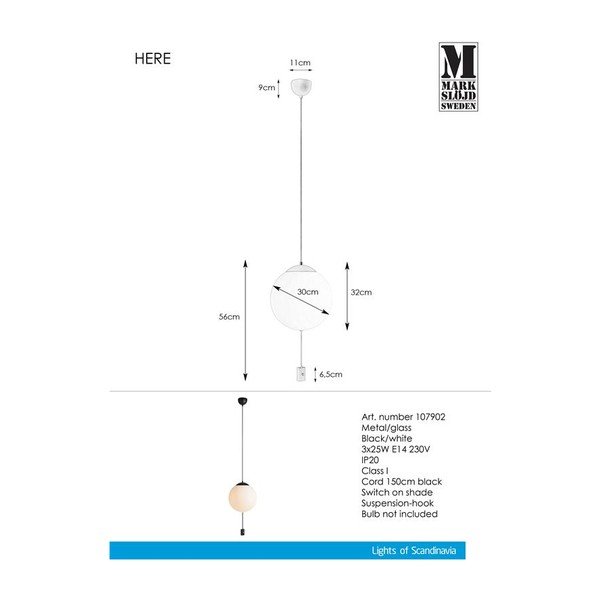 Pakabinamas šviestuvas Markslöjd Here Pendant 3L-image-3
