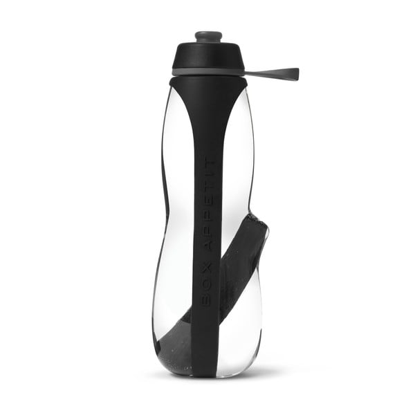 Juodas sportinis buteliukas su filtru ir binchotanu Black + Blum Eau Good Duo, 700 ml