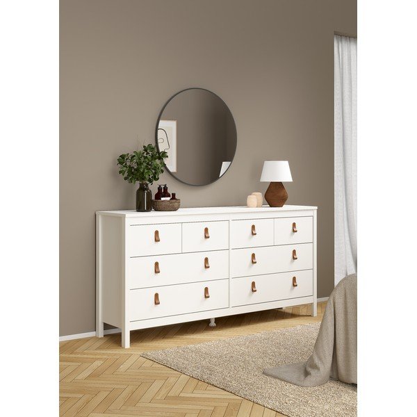 Žema šoninė spintelė baltos spalvos 159x80 cm Madrid – Tvilum-image-4