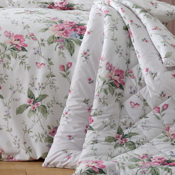 Kreminės spalvos dygsniuota lovatiesė 200x200 cm Bridgerton Penelope Floral – Catherine Lansfield-image-2