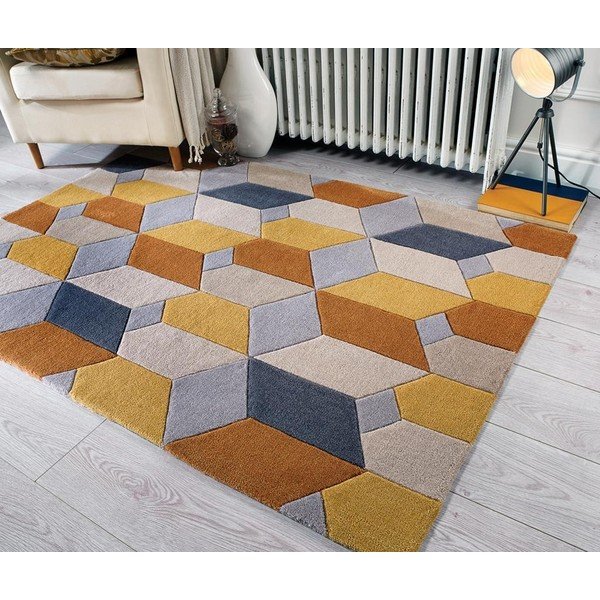 Geltonas kilimas Flair Rugs Scope, 80 x 150 cm-image-4