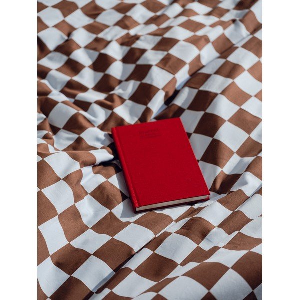 Šviesiai mėlynos spalvos/rudos spalvos iš satino medvilnės viengulis antklodės užvalkalas 140x200 cm Plu – noo.ma-image-2