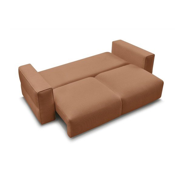 Oranžinės spalvos sulankstoma/su sandėliavimo vieta sofa 265 cm Ezechiel – Bobochic Paris-image-3