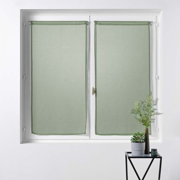 Permatomos užuolaidos khaki spalvos 2 vnt. 60x90 cm Sandra – douceur d'intérieur-image-2