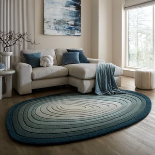 Iš vilnos kilimas mėlynos spalvos 200x290 cm Puddle Ombre Wool – Flair Rugs