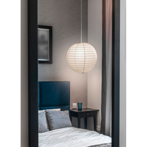 Baltos spalvos kabantis šviestuvas su popieriniu gaubtu Paper – Trio-image-1