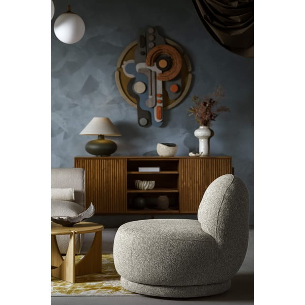 Pilkos spalvos/rudos spalvos krėslas Ovo – Miuform-image-4