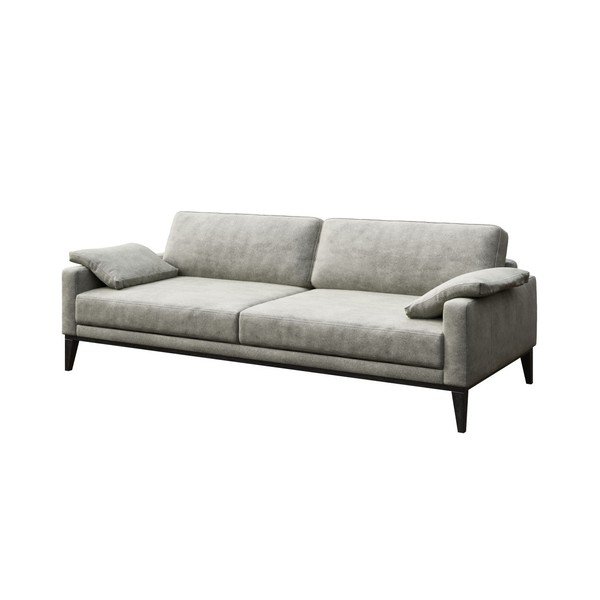 Pilka dirbtinės odos sofa MESONICA Musso, 211 cm-image-2
