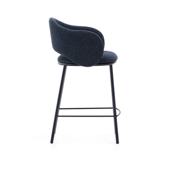 Tamsiai mėlynos spalvos baro taburetė (sėdynės aukštis 65 cm) Maina – Kave Home-image-3