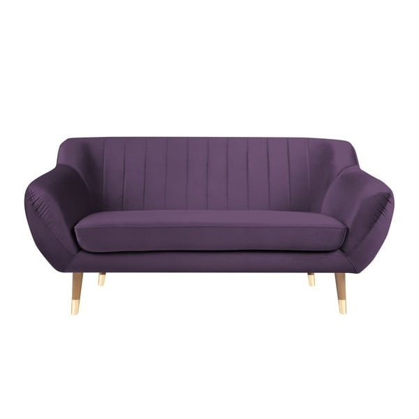 Violetinio aksomo sofa Mazzini Sofas Benito, 158 cm