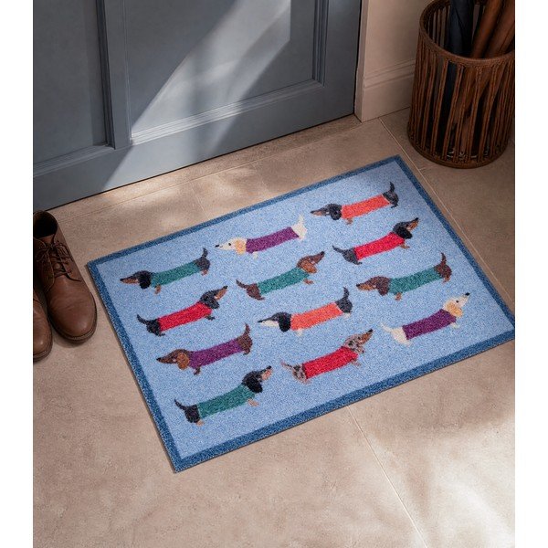 Iš tekstilės grindų kilimėlis 40x60 cm Dachshund – Artsy Doormats-image-1