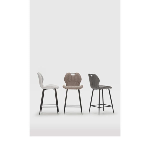 Baro taburėtės šviesiai rudos spalvos 2 vnt. (sėdynės aukštis 65 cm) Muli – Marckeric-image-1