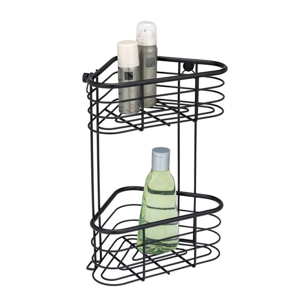 Juoda kampinė dušo lentyna Weko Trestina, 25 x 35 cm-image-1