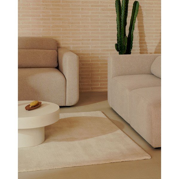 Kreminės spalvos kilimas 160x230 cm Empuries – Kave Home-image-1